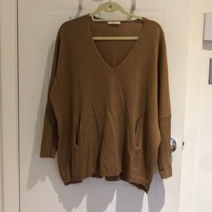 EUC Camel Babaton v-neck sweater